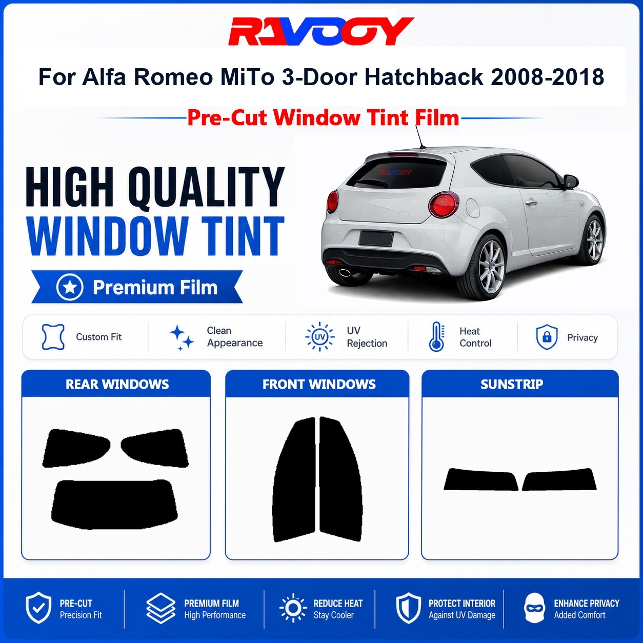 Premium Pre-Cut Window Tint Fo - Privacy Screen Protector recension och pris
