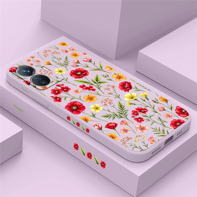 Colorful Flower Phone Case For - Vivo Y28 recension och pris