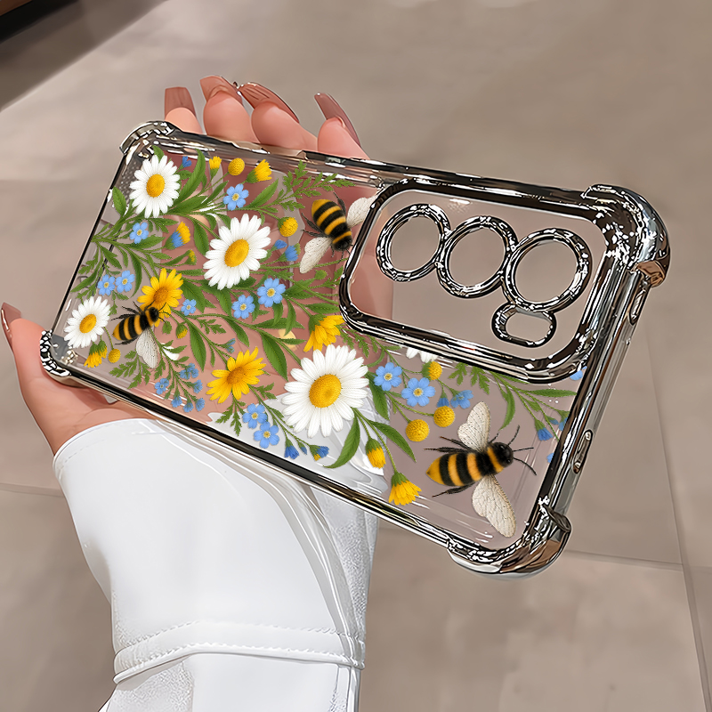 Cute Bee Daisy Floral Pattern  - Oppo Reno 12 recension och pris