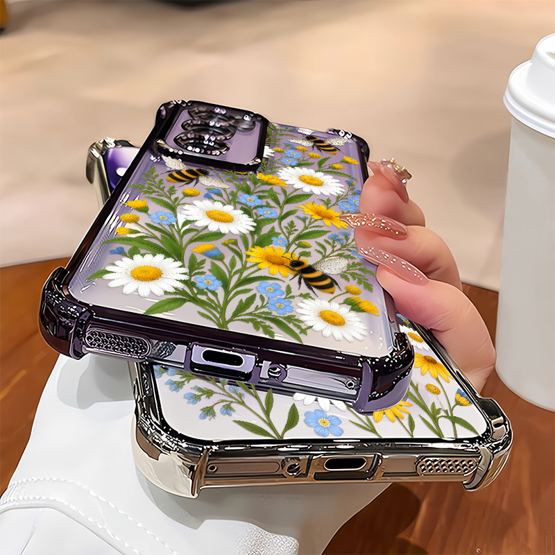 Cute Bee Daisy Floral Pattern  - Oppo Reno 12 recension och pris