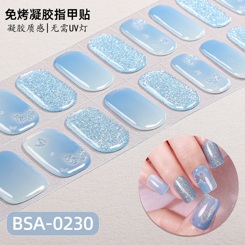 No UV Lamp Semi Cured Gel Nail - Full Cover Adhesive recension och pris